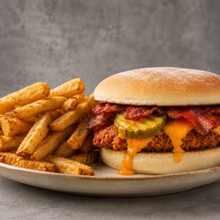 Hot Chicken w/ Bacon & fries